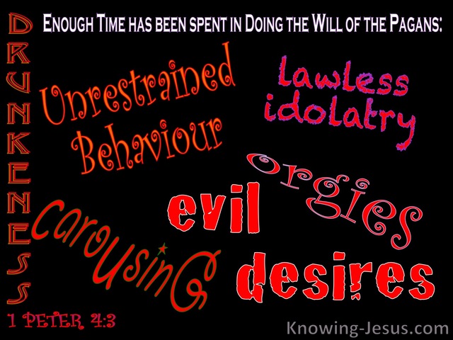 1 Peter 4:4 Enough Time Spent On Unrestrained Behaviour (red)